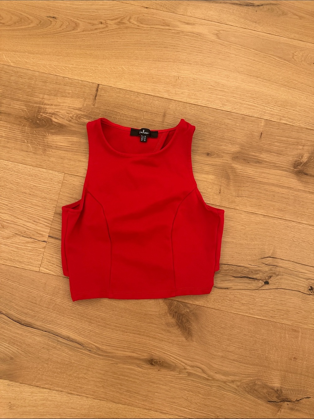 Lulu's Red Sleeveless Cropped Tank XXS